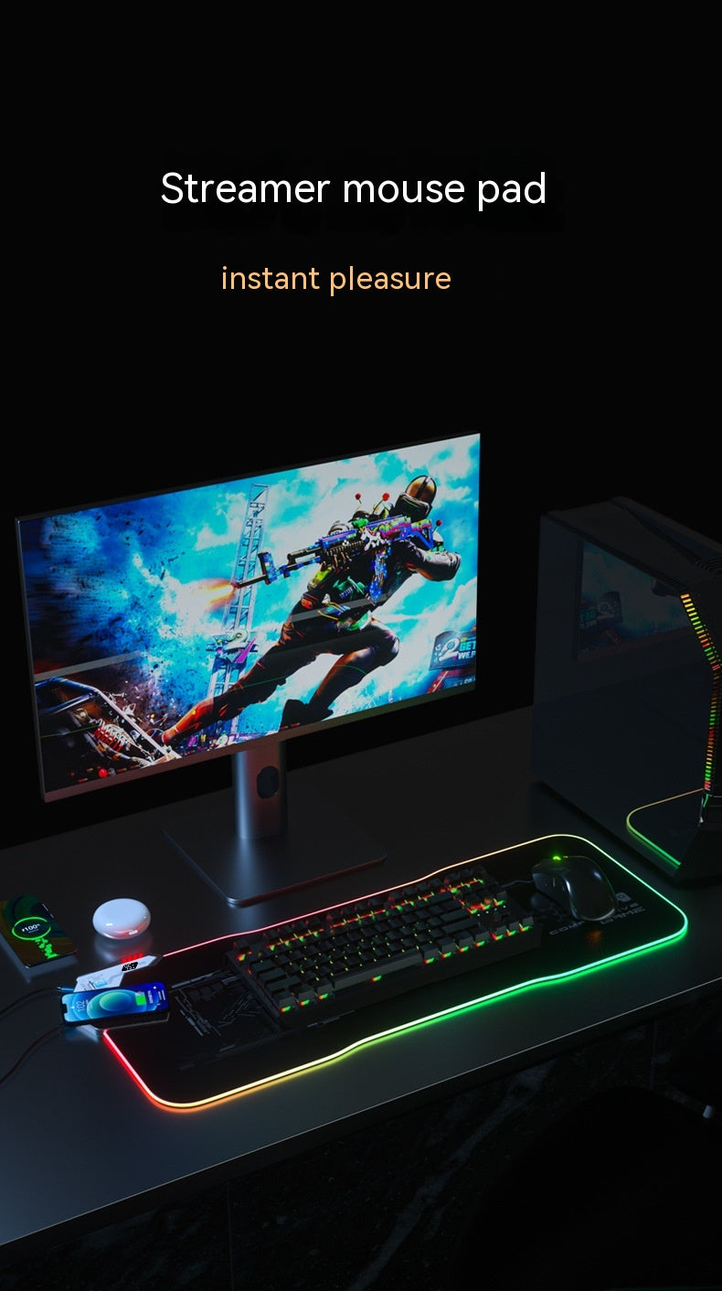 RGB Wireless Charging Desk Mat – Vixio, view 5 of 10