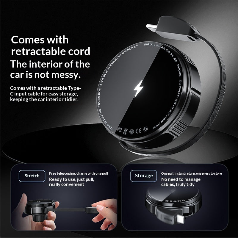 Magnetic Car Vent Mount with wireless charging – Vixio, view 2 of 7