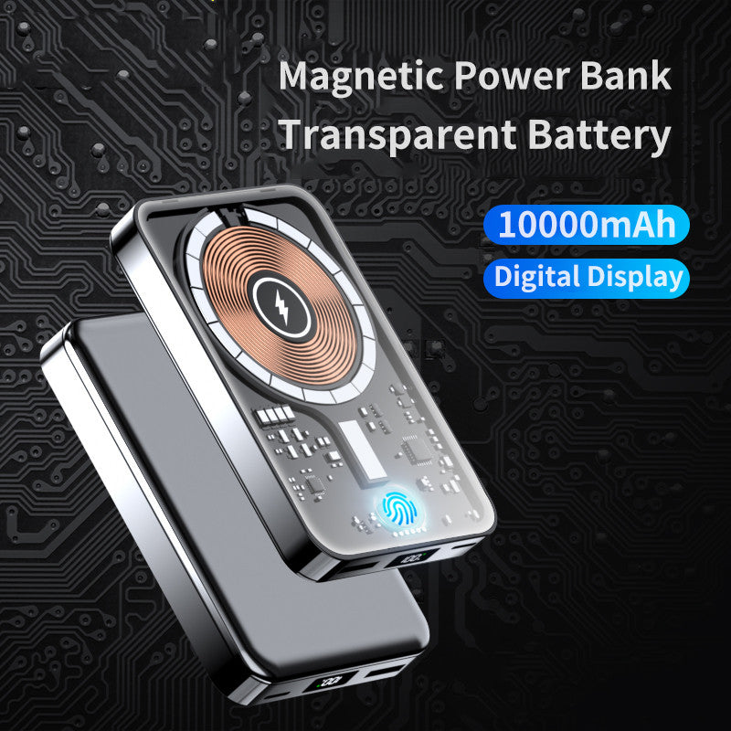 Transparent Magnetic Power Bank, 22.5W fast charge – Vixio, view 6 of 8