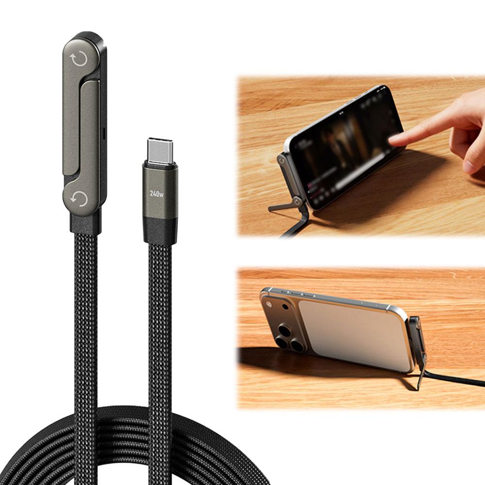 2-in-1 Fast-Charging Cable with foldable phone stand – Vixio, view 9 of 18