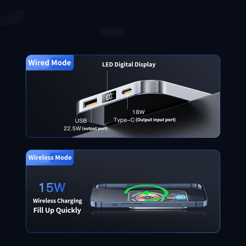 Transparent Magnetic Power Bank, 22.5W fast charge – Vixio, view 8 of 8