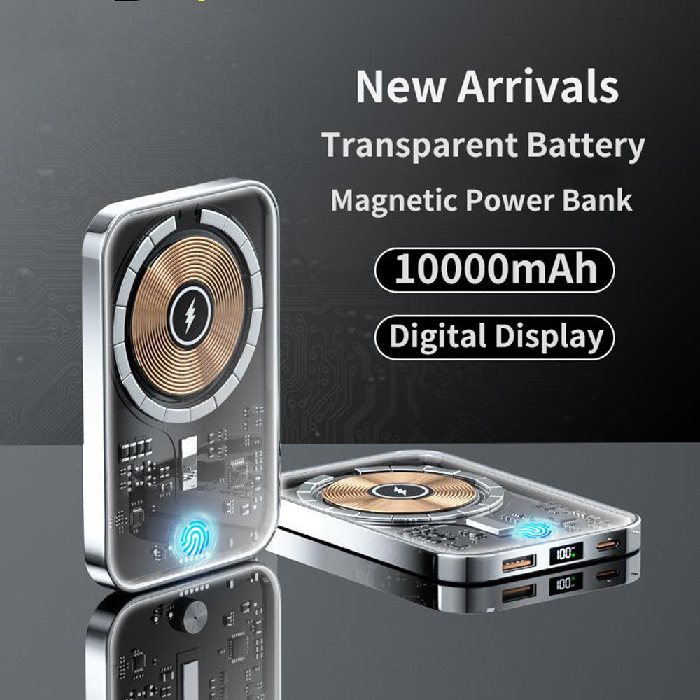 Transparent Magnetic Power Bank, 22.5W fast charge – Vixio