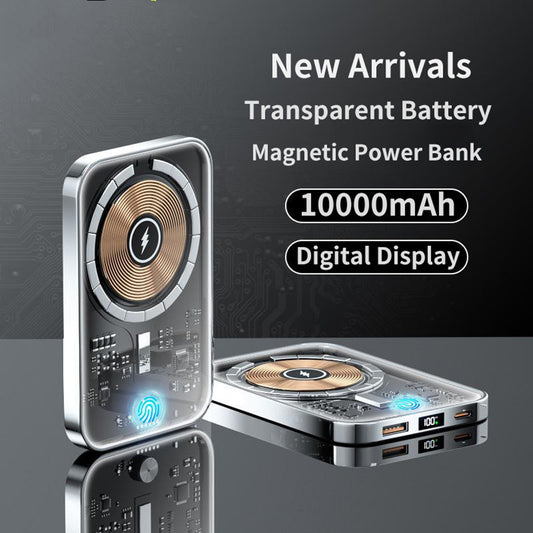 Transparent Magnetic Power Bank, 22.5W fast charge – Vixio