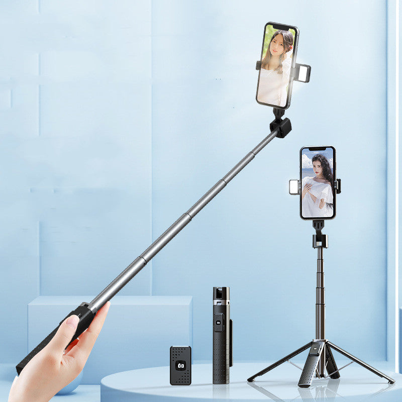 Quadpod Selfie Stick with dual fill light – Vixio, view 2 of 9