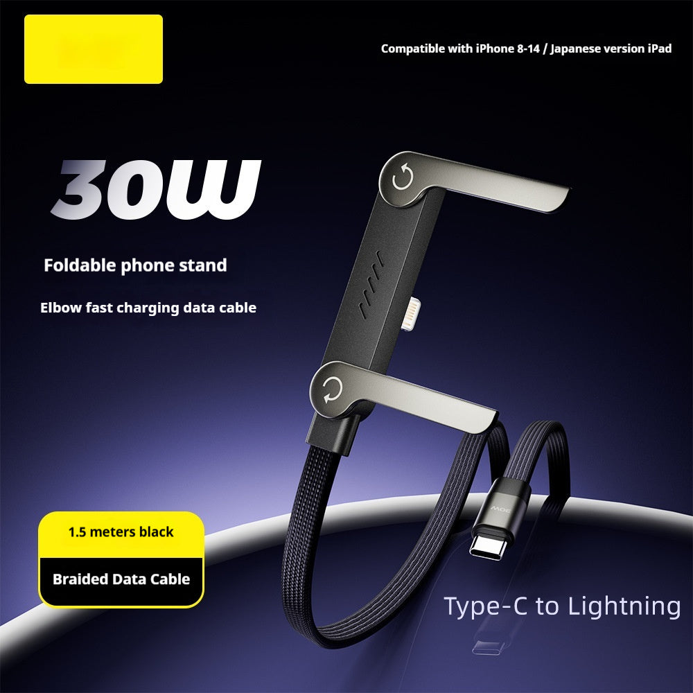 2-in-1 Fast-Charging Cable with foldable phone stand – Vixio, view 13 of 18