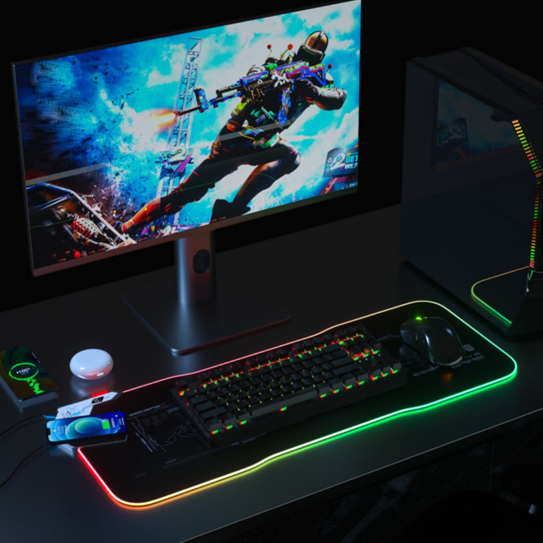 RGB Wireless Charging Desk Mat – Vixio