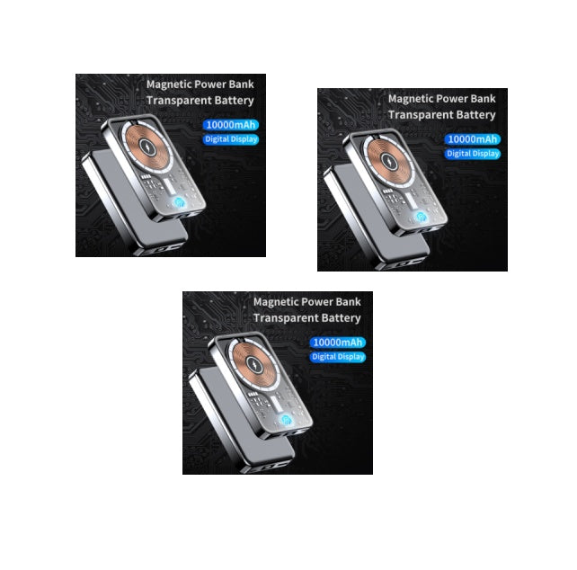 Transparent Magnetic Power Bank, 22.5W fast charge – Vixio, view 5 of 8