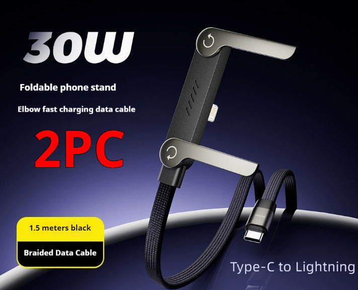2-in-1 Fast-Charging Cable with foldable phone stand – Vixio, view 15 of 18